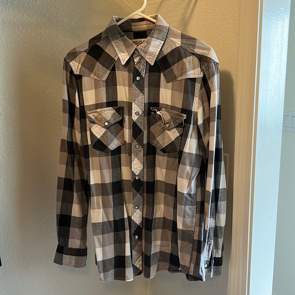 Checker button up shirt